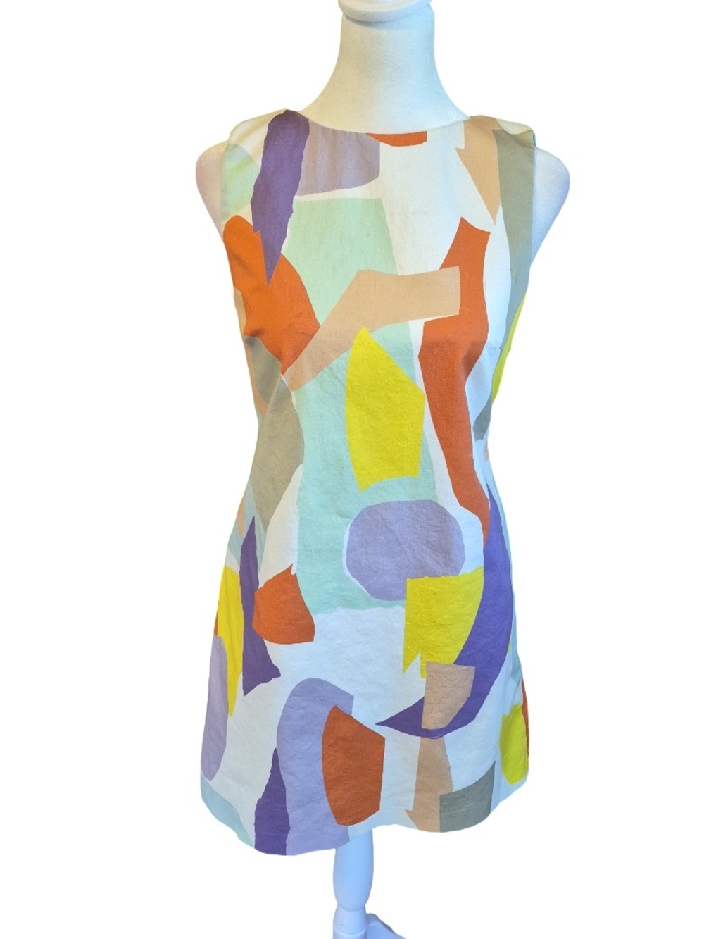 Alice + Olivia Multicolor Abstract Sleeveless Shift Top